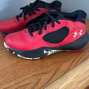 Under Armour Kids Red and Black Sneakers
